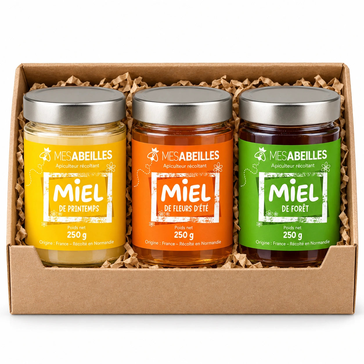 Simulation — Coffret découverte MesAbeilles – 3 × 250 g